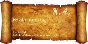 Mokán Attila névjegykártya